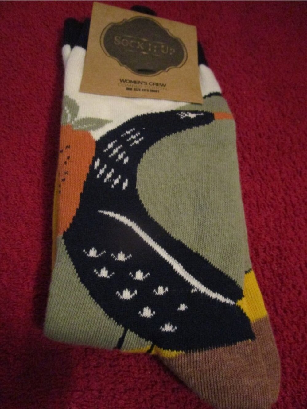 Sock It Up Women’s Crew Cotton Socks 1 Pair Fits 5-10 Aurora Farm